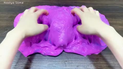 Pink vs Purple Slime Showdown Satisfying Glossy Mixing_part5