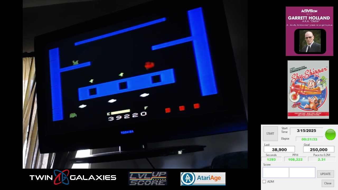 Atari 2600 NTSC - Sky Skipper - Game 1 B/X - 388,520