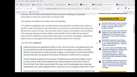 Federal Prosecutors Secured Evidence From FBI Brass That Comey Authorized Classified Leaks