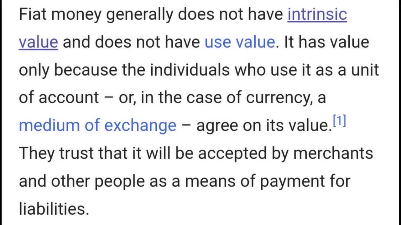 Fiat Money Generally Does Not Have Intrinsic Value!!!