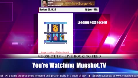Mugshot TV - Live Arrest Booking Video Stream