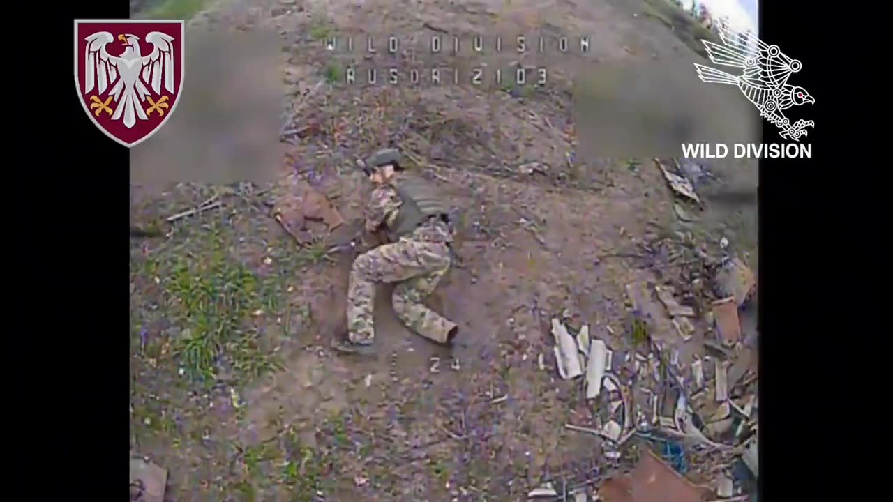 🎯🛸 Ukraine Russia War | Wild Division FPV Drone Eliminates 2 Russian Soldiers | RCF