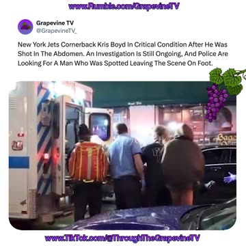 Jets CB Kris Boyd In Critical Condition After Abdominal Shooting; Police Searching For Suspect.