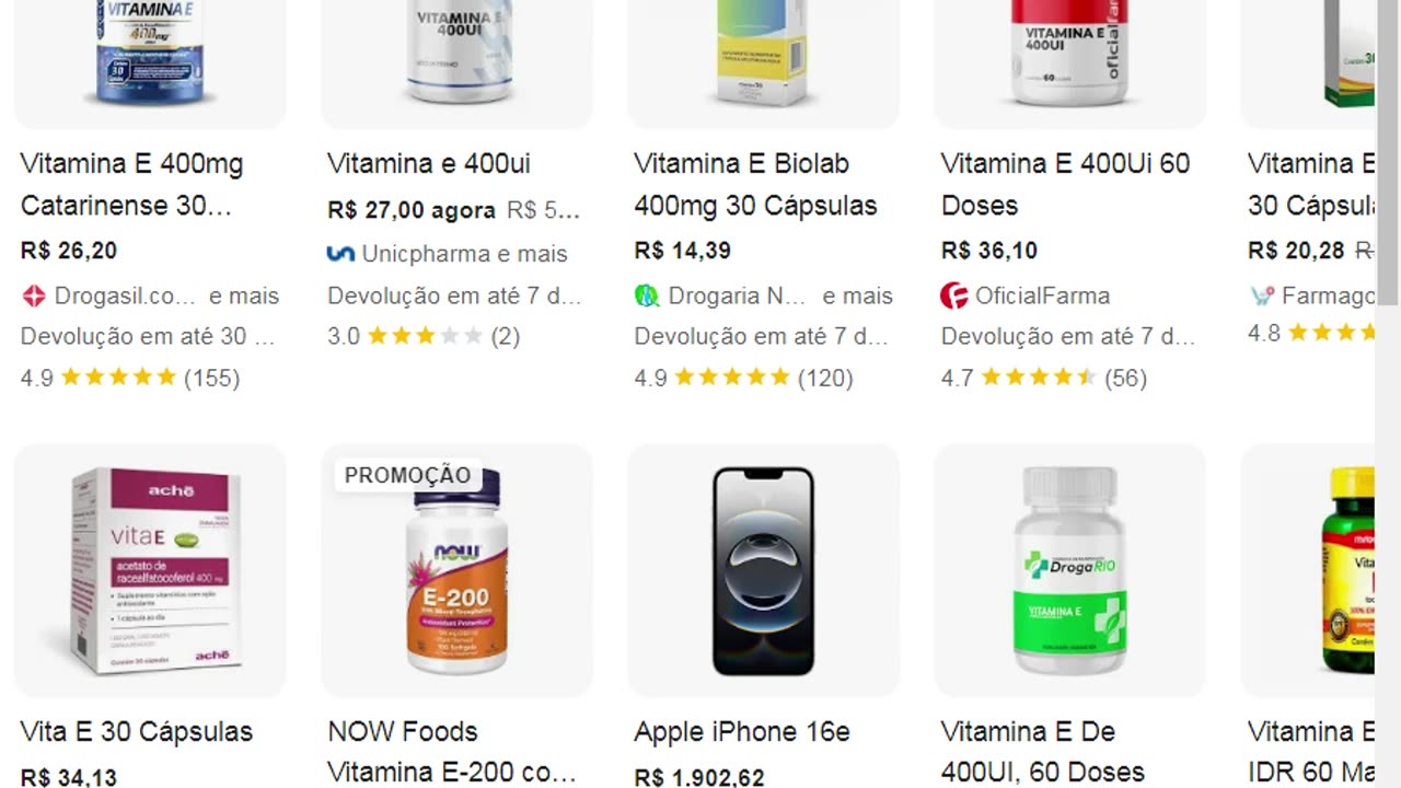 Vitamina E 400mg Catarinense 30 Cápsulas