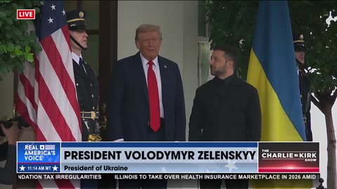 BREAKING: ZELENSKYY ARRIVES AT THE WHITE HOUSE, POTUS GREETS HIM IN
			