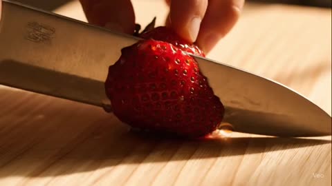 asme cuts fruit on the cutting board