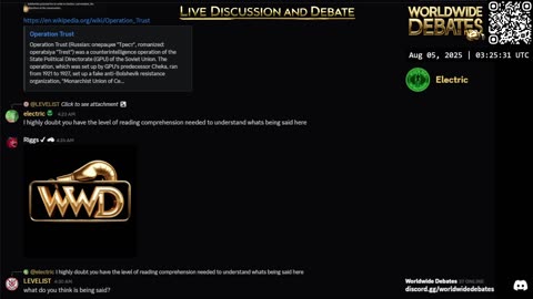 Worldwide Debates LIVE - # 0005 - YouTube/Rumble/Twitch/Kick