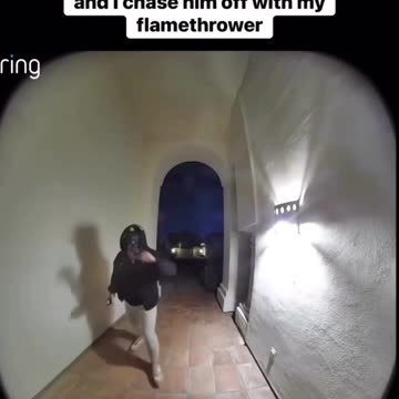 Burglary Suspect Meets Flame Thrower