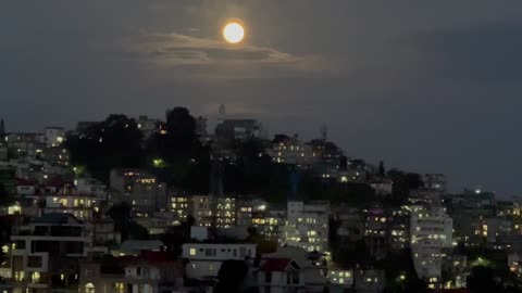 Full moon at far east in India