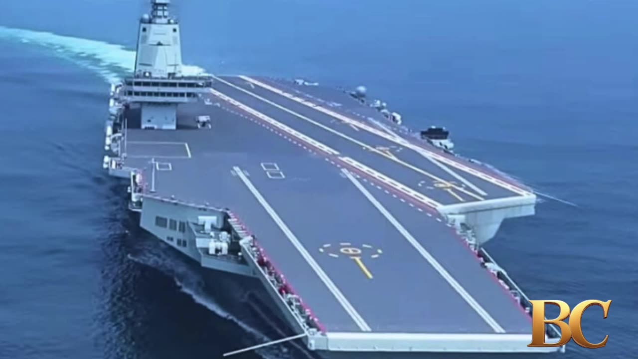 China’s newest aircraft carrier sails through Taiwan Strait
