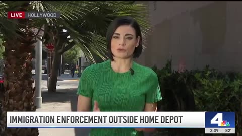 Federal agents seen detaining day laborers outside a Home Depot in Hollywood