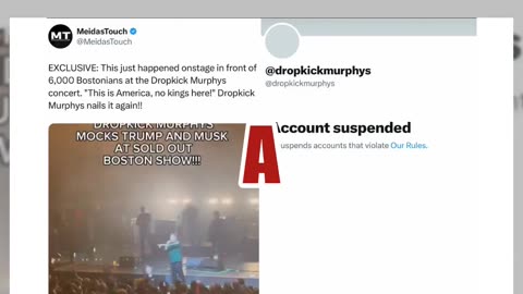 Fact Check: X Account Of Dropkick Murphys NOT Suspended After 2025 Concert -- Quit Twitter In 2022