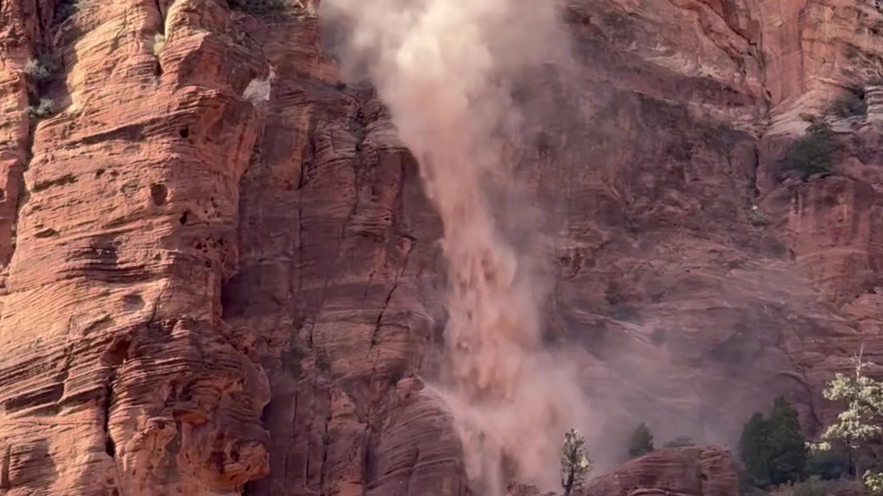 Small Rock Slide at Zion National Park