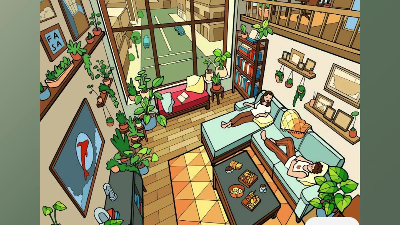 Cozy Apartment Living Room with Large Window and Relaxing Ambiance