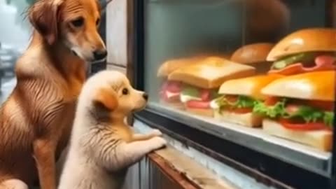The dog is hungry.