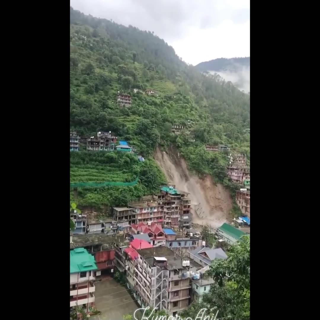 It has been continuously raining in Himachal since last night, and these are the latest visuals.