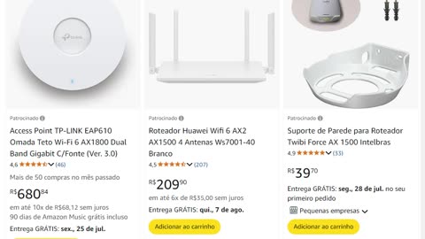 Access Point TP-LINK EAP610 Omada Teto Wi-Fi 6 AX1800 Dual ax