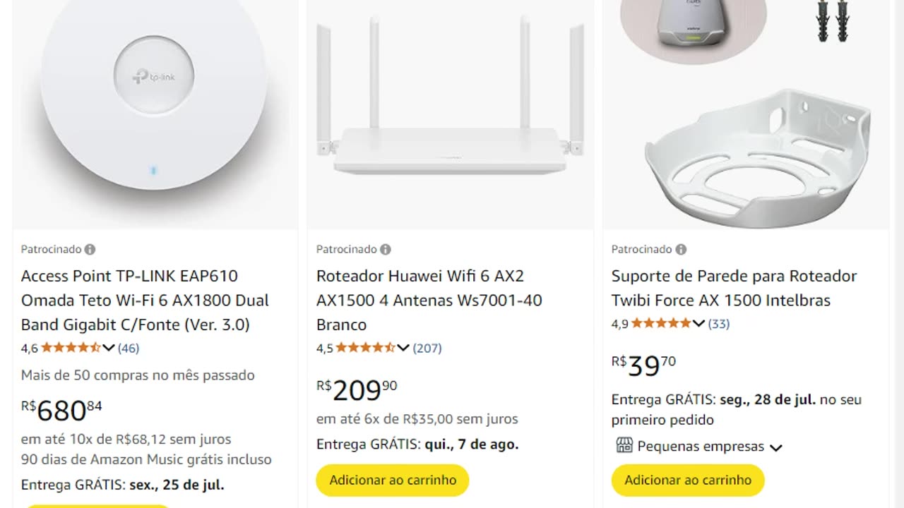 Access Point TP-LINK EAP610 Omada Teto Wi-Fi 6 AX1800 Dual ax