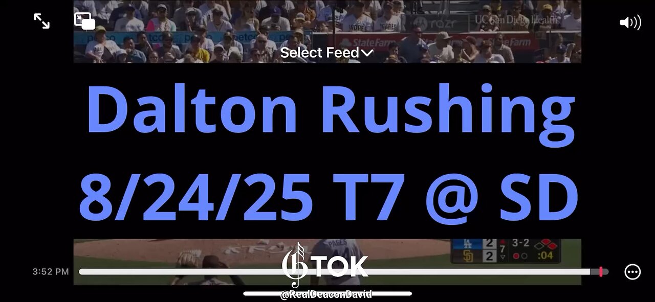 Rookie Dalton Rushing Clutch 3R HR T7 LAD@SD MLB Baseball
