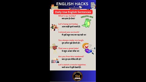 Daily use English sentences । Spoken English #studyhacks123 #english #spokenenglish #shorts