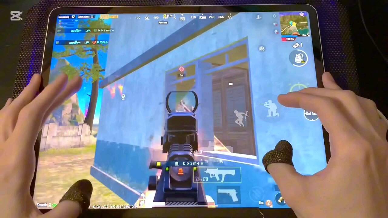 6 fingers game play iPad pro max m4 120