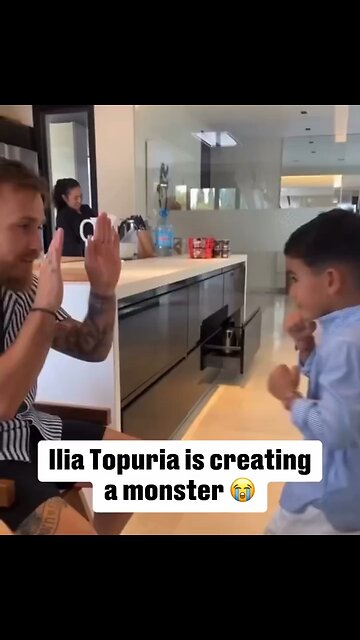 It’s over… Ilia Topuria’s son is already throwing flying knees into Superman punches 😂💥