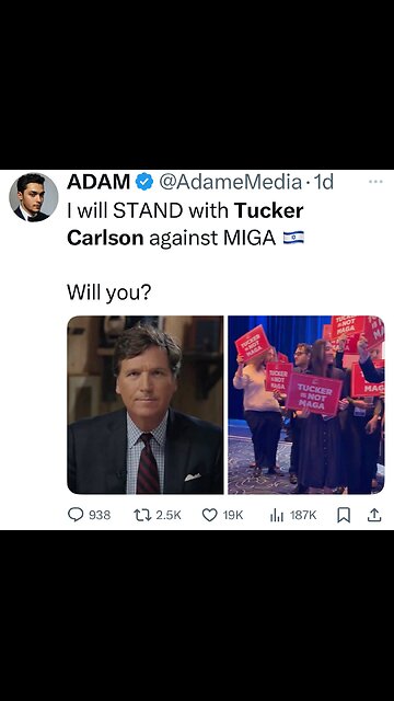 Tucker Carlson on Netanyahu. May God protect Tucker. 🙏🏻🙏🏻🙏🏻