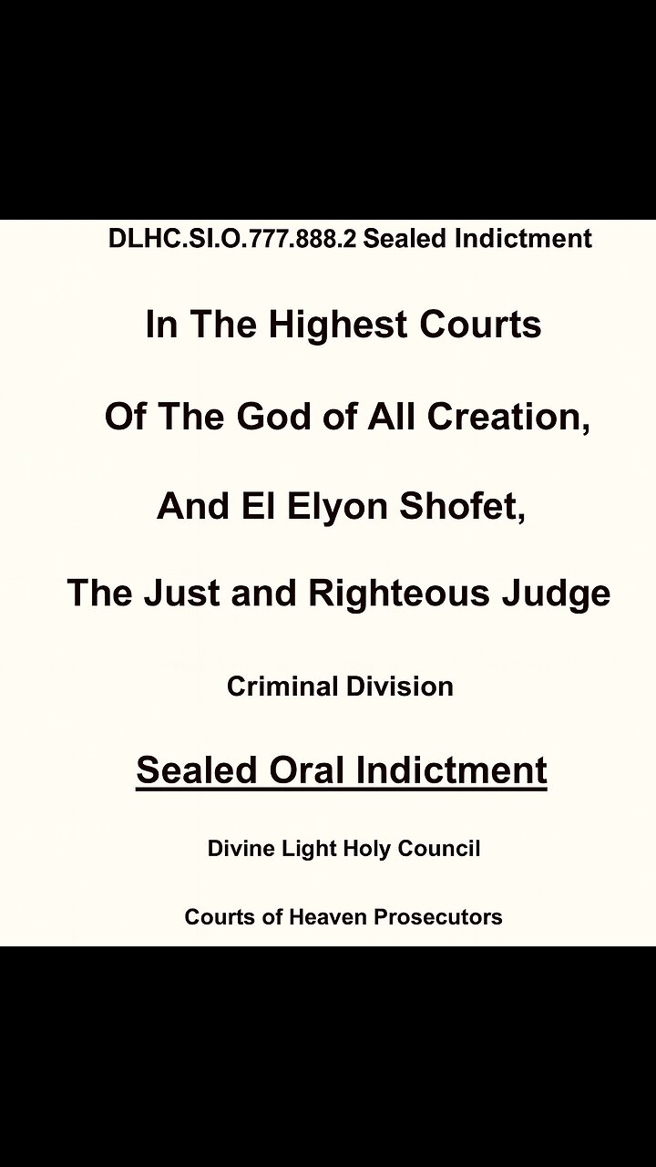 INSANE SILENT PAGE FRAMES AT END ~ “GALACTIC FEDERATION” SEALED INDICTMENT !!!!