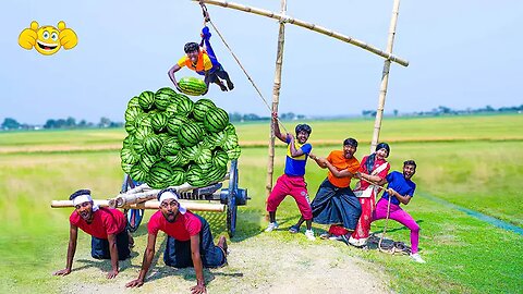 Funniest Fun New Comedy Video 2025 😂 Watermelon Chor New Funny Comedy Video ||