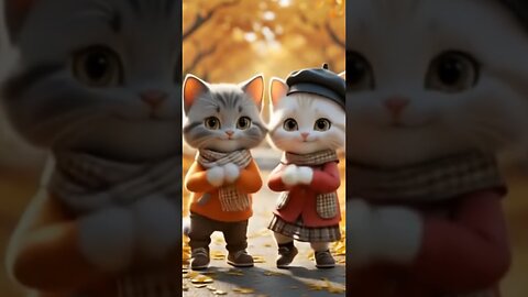 Kittens cute dancing