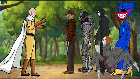 Saitama vs Freddy Krueger, Pennywise , Predator , Ghost , Huggy Wuggy