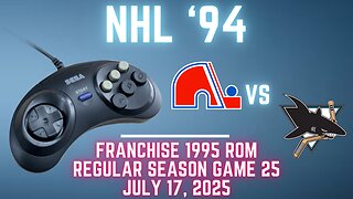 NHL '94 Franchise League (1995) - Nordiques (MykKendogi) at Sharks (Len) {Genesis} Game 25