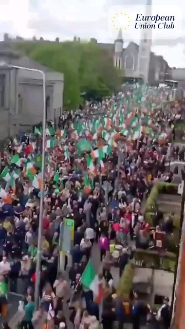 10k Irish Patriots Rally in Dublin Against Immigration, Marking Ireland’s Largest Demonstration.