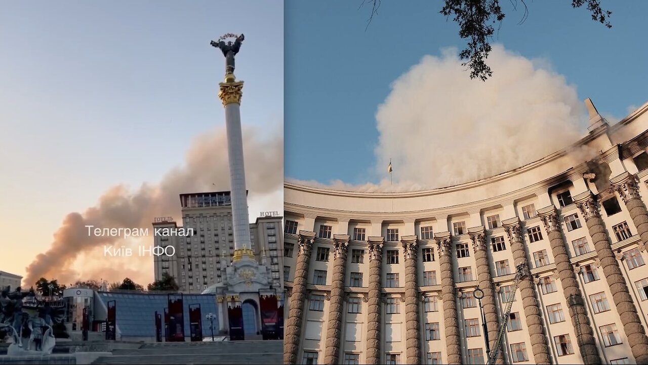 Hundreds of Russian "Geraniums" and missiles hit Ukraine last night. Even Ministers Building