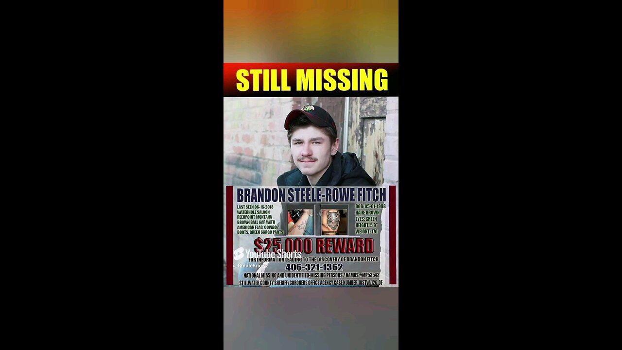 $25,000 REWARD #bringingbrandonhome MISSING Brandon Fitch (Montana)