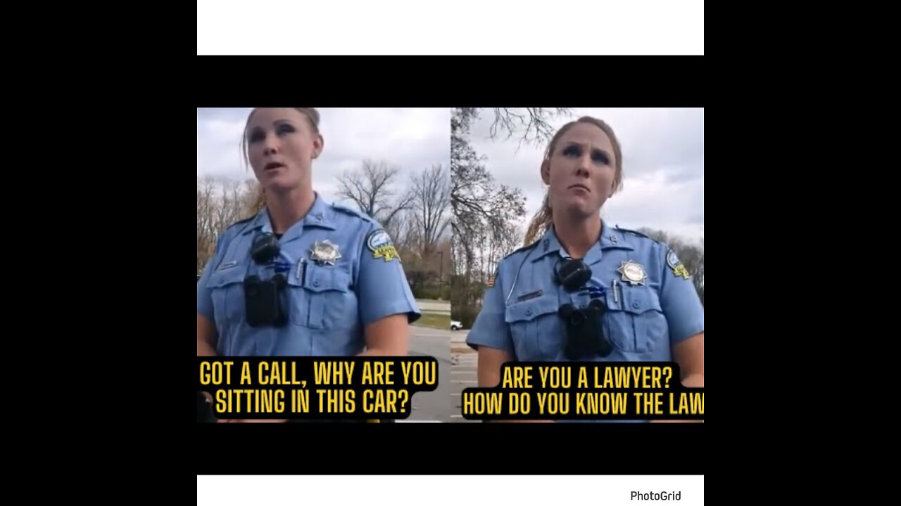TPAS #39 Lady Cop Questions Man For Sitting In Parked Car But Gets Lost In Her Own Contradictions