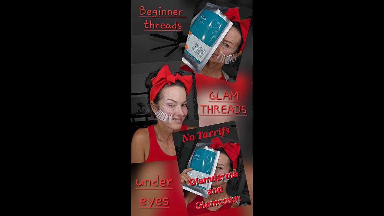 Using my Glamcosm Threads, beginner thread video for lift under the eye