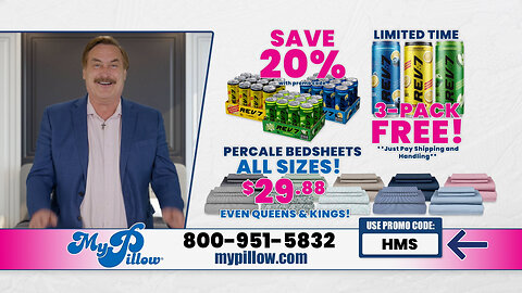 REV7 & PERCALE Bed Sheets - MyPillow.com (800) 951-5832 - Promo Code "HMS" - OvercomersTV.Live