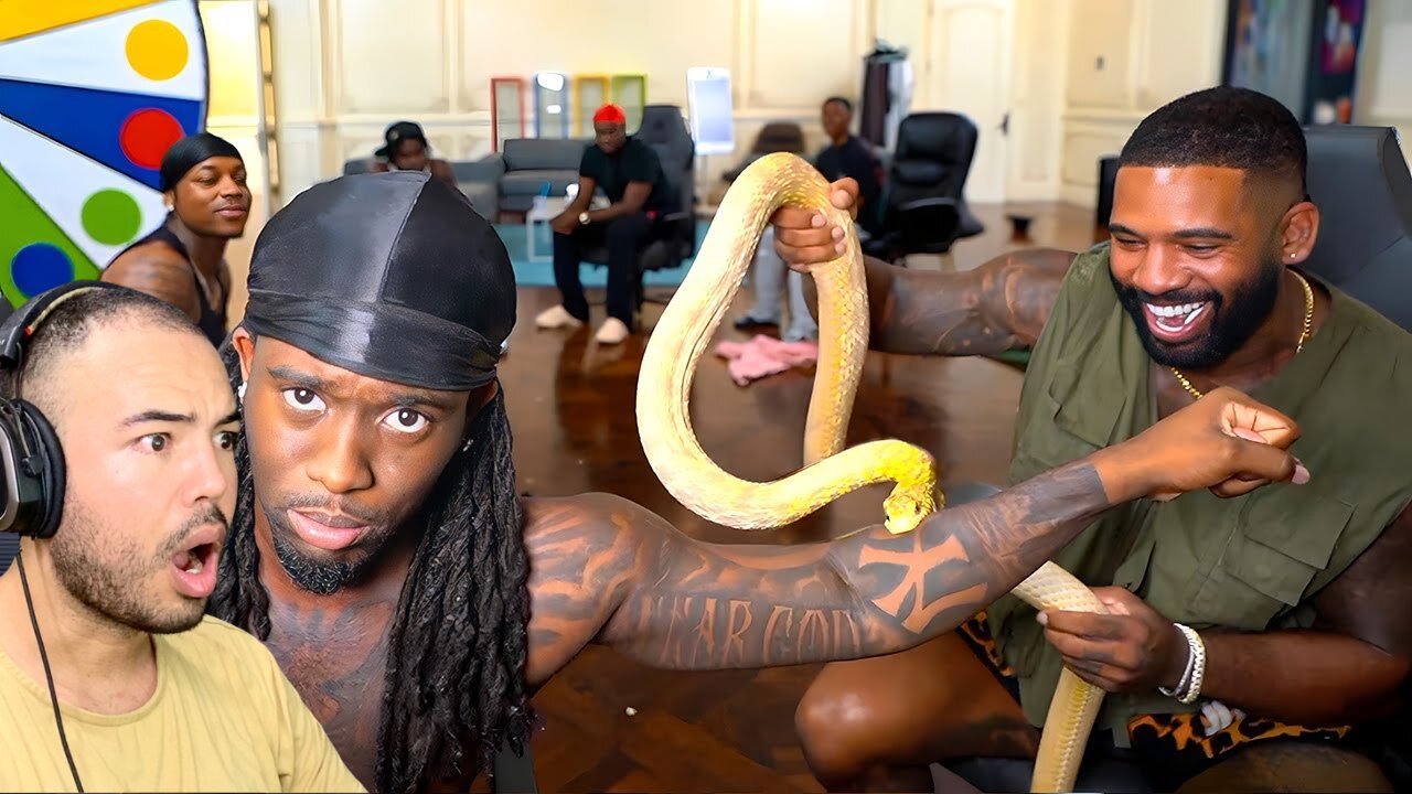 Kalkazian reacts Kai Cenat Live | i got bit by a snake