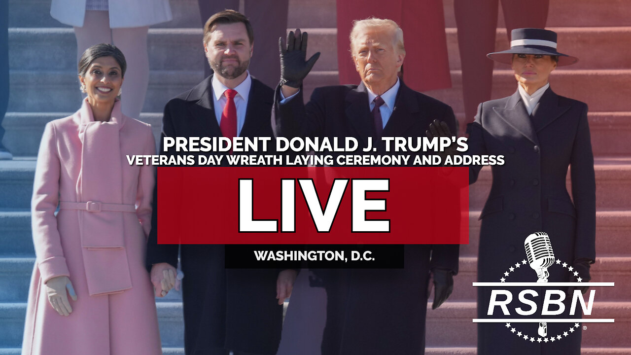 LIVE REPLAY: President Trump’s Veterans Day Wreath Laying Ceremony and Address - 11/11/25