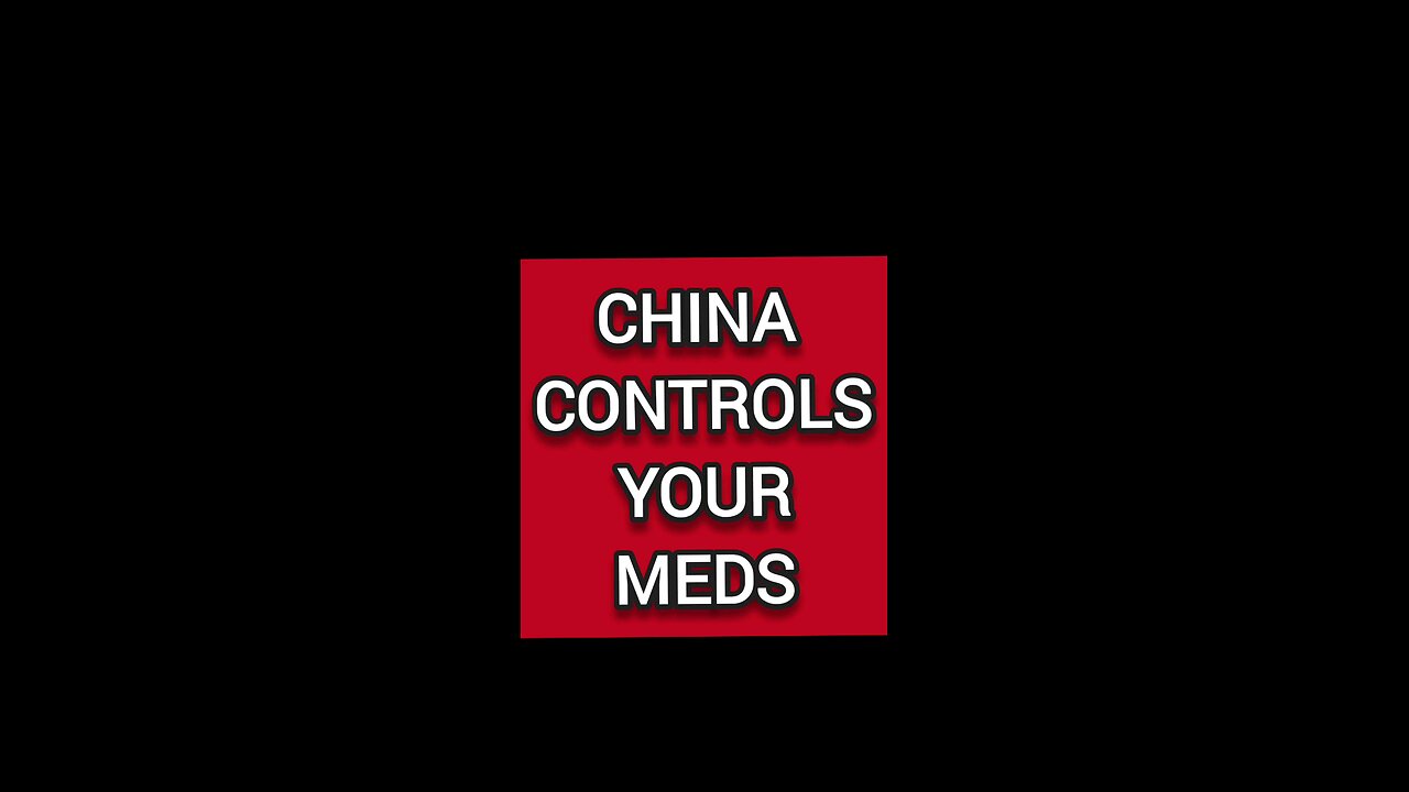 Chinese Control All Drugs And Medications In The United States Medication Drug Treatment