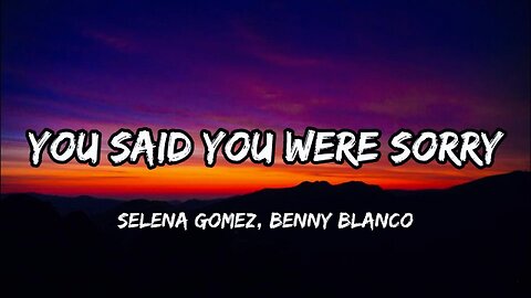 Selena Gomez, benny blanco - You Said You Were Sorry (lyrics)