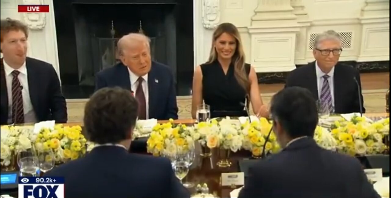 AI propaganda with evil trump and Bill gates Mark Zuckerberg Sam Altman etc