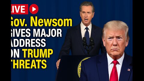 LIVE 🔴 Gov. Gavin Newsom Delivers Urgent Address on Reported Trump Threats – Must Watch!