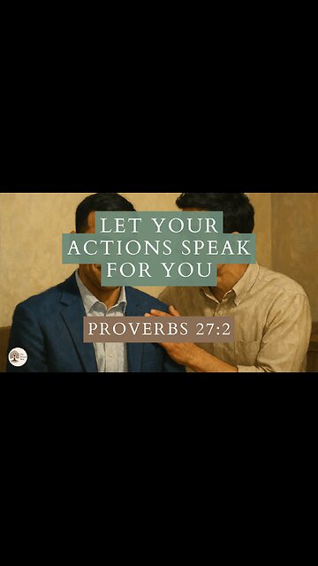 Let Your Actions Speak for You Proverbs 27:2