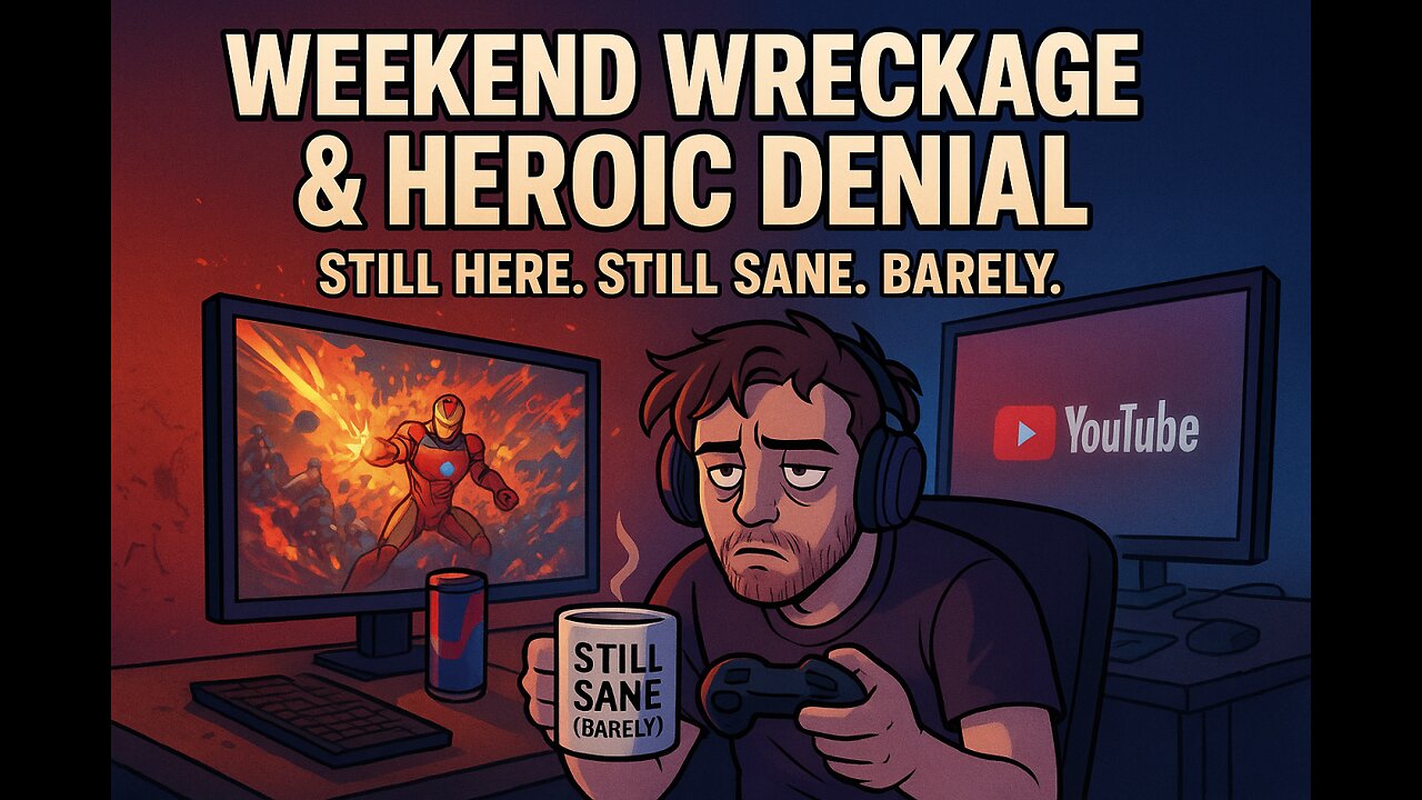Weekend Wreckage & Heroic Denial ☕ + 💀 + Still Here. Still Sane. Barely