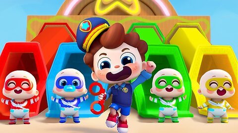Neo Opens His Own Police (Cardboard Version) | Learn Colors | Nursery Rhymes & Kids Songs | BabyBus