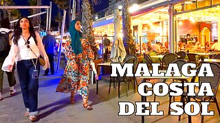🇪🇸 Restaurants in the Beautiful Port of Málaga… and Yachts 🌙Spain Costa del Sol