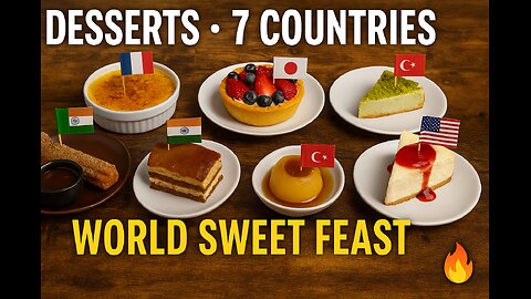 7 Desserts From 7 Countries 🌍 The Ultimate World Sweet Feast
