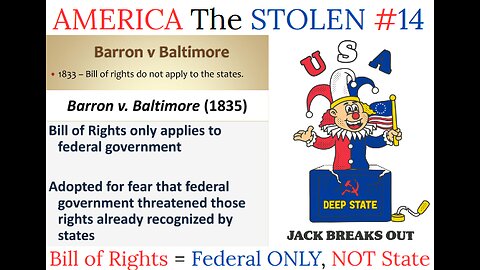 196: Bill of Rights is Only Federal NOT State April 30, 2025